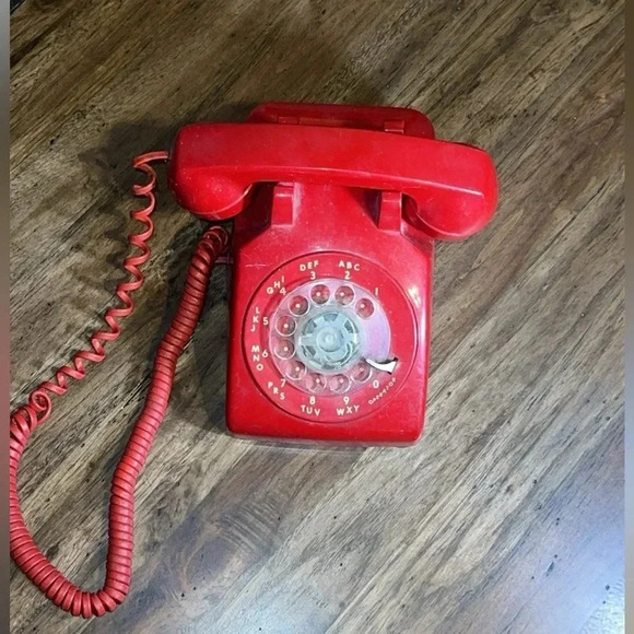 OLD Stromberg Carlson Classic Red Vintage Fashioned Desk Rotary Telephone Phone - Picture 2 of 14